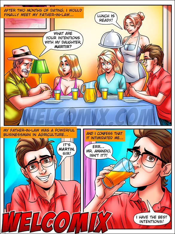 Nerd Stallion, Lunch in family * I cummed so much, that even my shirt got dirty